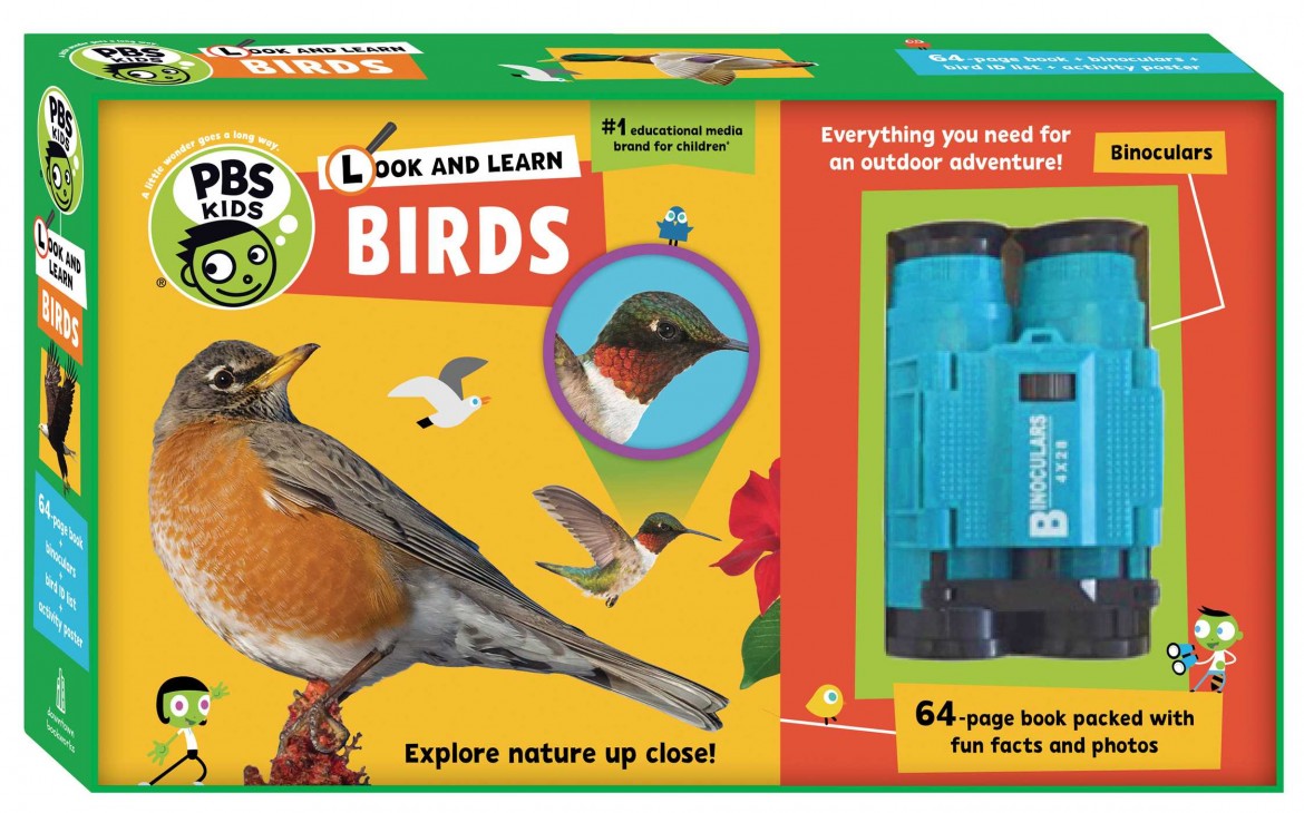 look and learn birds book, pbs kids, nature adventurers