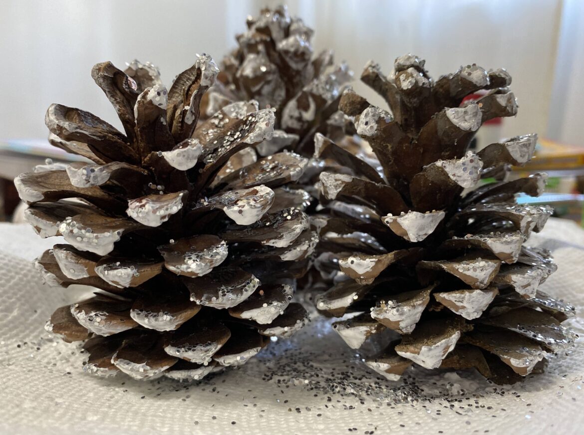 frosty pinecone craft
