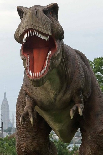 Most Photographed: T-Rex with Empire State Building