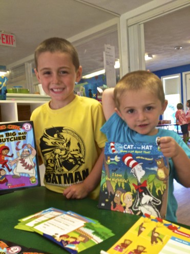 6 year old Jason loved Word Girl and his 3 year old brother went with Cat in the Hat 