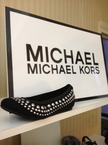 Hardware accents are big for this season, as seen on this adorable pair of flats by Michael Kors.