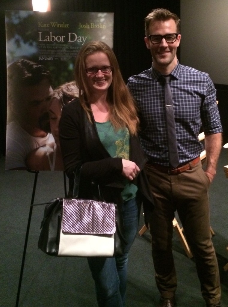 Me and James Van Der Beek, sporting our spectacles at the Labor Day Movie screening.