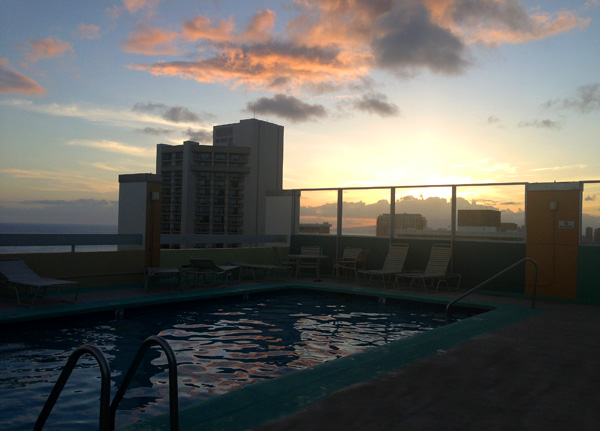 Aqua Pacific Monarch, Honululu, Waikiki travel, waikiki hotels, family travel Oahu, family hawaii, rooftop pools waikiki