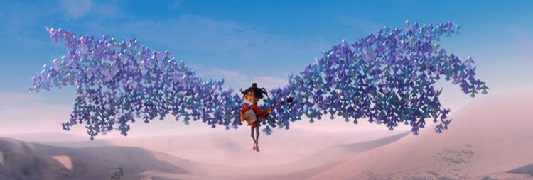 Kubo (voiced by Art Parkinson) is swept up by origami wings in animation studio LAIKA’s epic action-adventure KUBO AND THE TWO STRINGS, a Focus Features release. Credit: Laika Studios/Focus Features