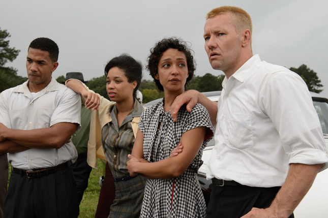 Ruth Negga (2nd from right) stars as Mildred and Joel Edgerton (right) stars as Richard in Jeff Nichols LOVING, a Focus Features release. Credit : Ben Rothstein / Focus Features