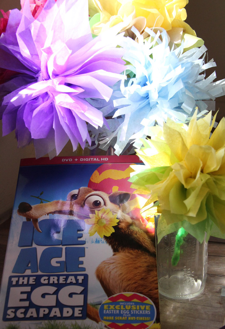 Ice Age Easter, Tissue Paper Flowers, Crafts, DIY paper flowers