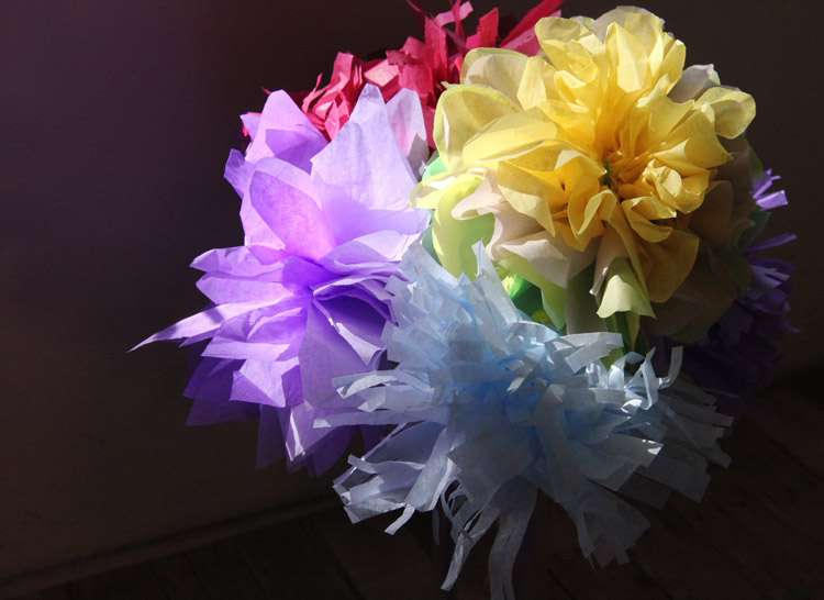 Ice age easter, easy DIY paper flowers, Tissue Paper flowers