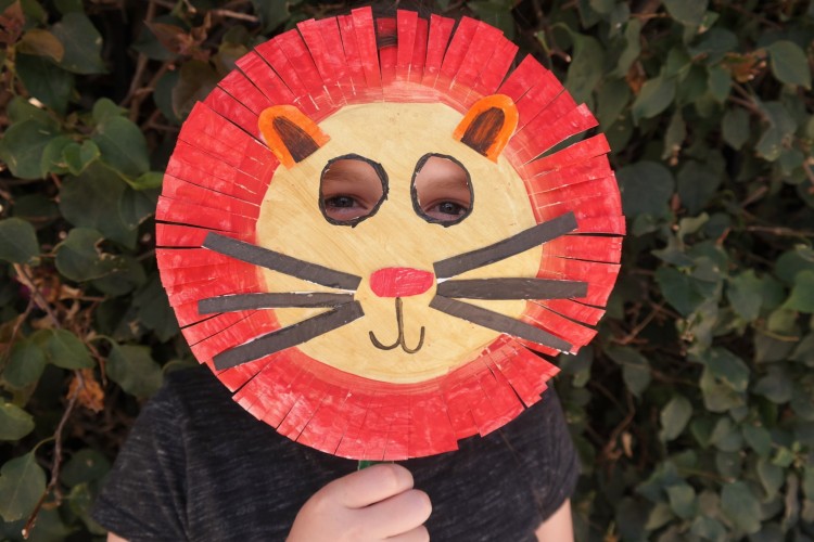 lion king paper plate lion mask 3
