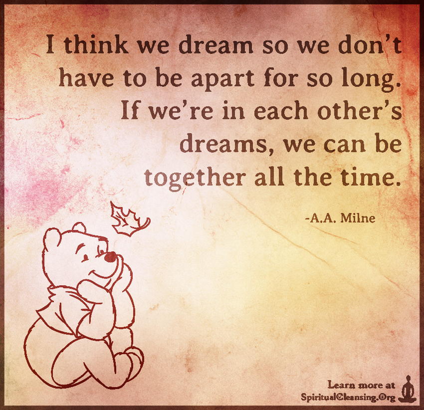 I-think-we-dream-so-we-pooh quote