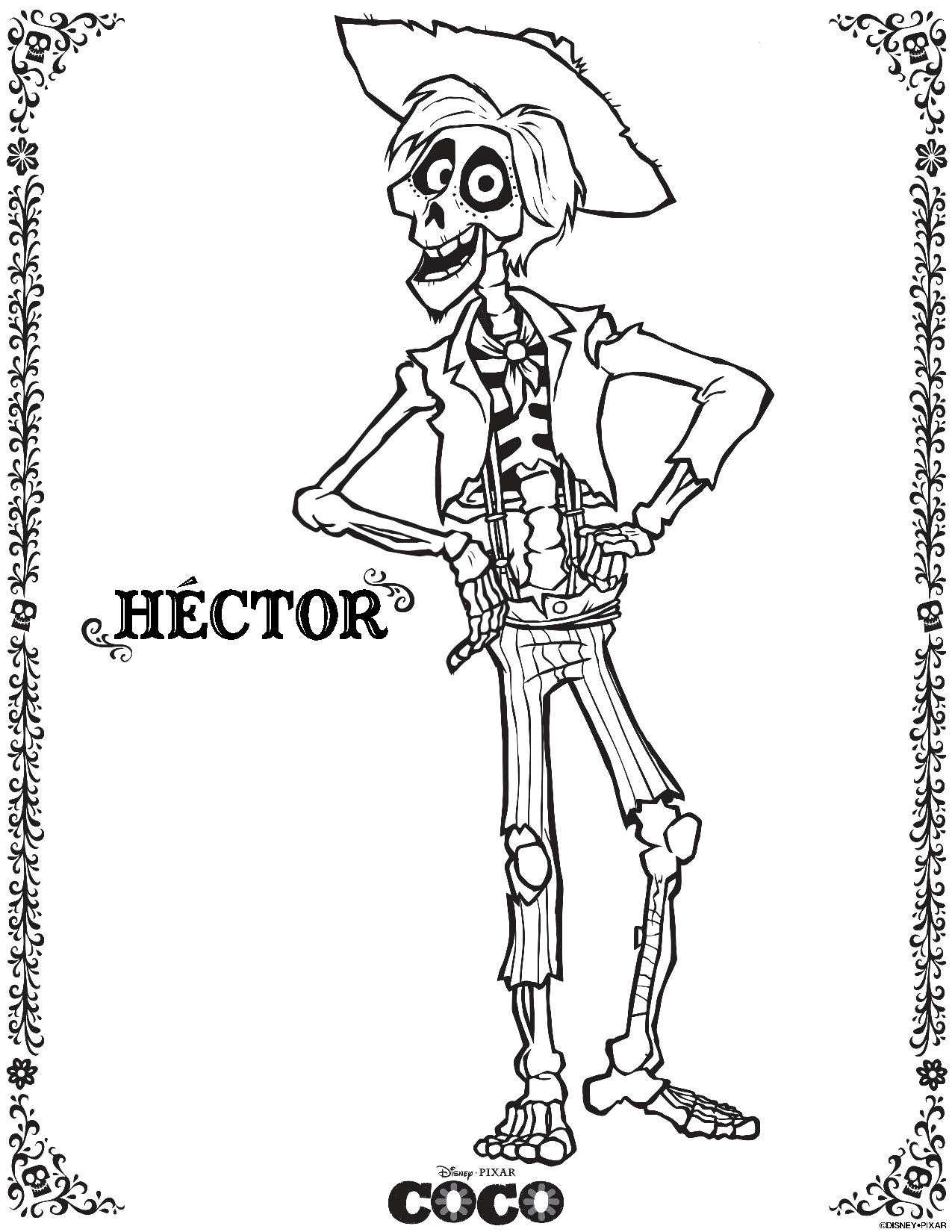 coco skelton hector-coloring page