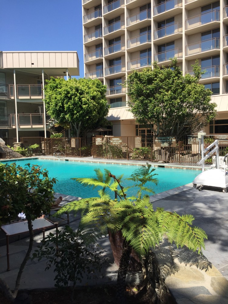 discover torrance doubletree pool area