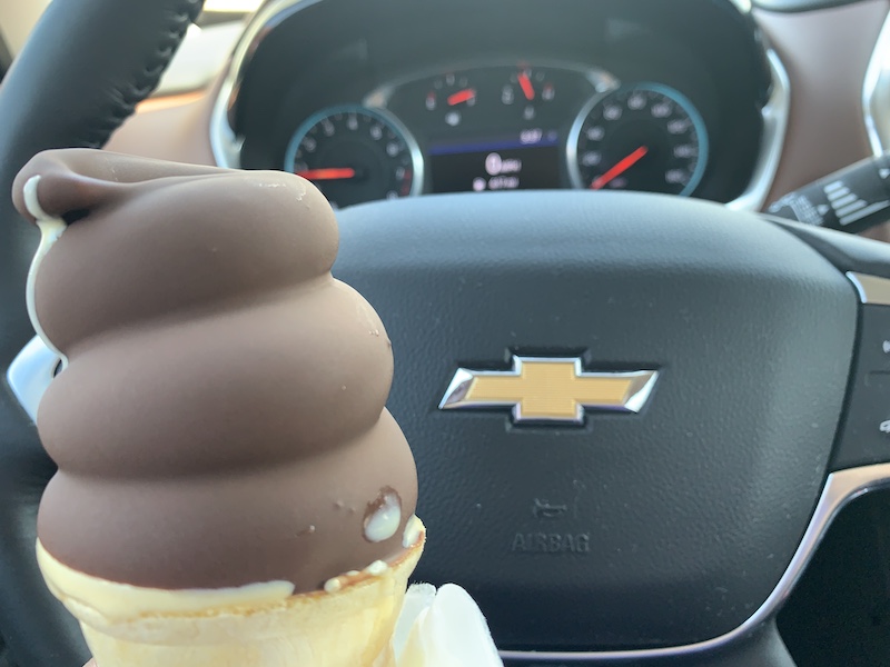 ice cream, road tripping