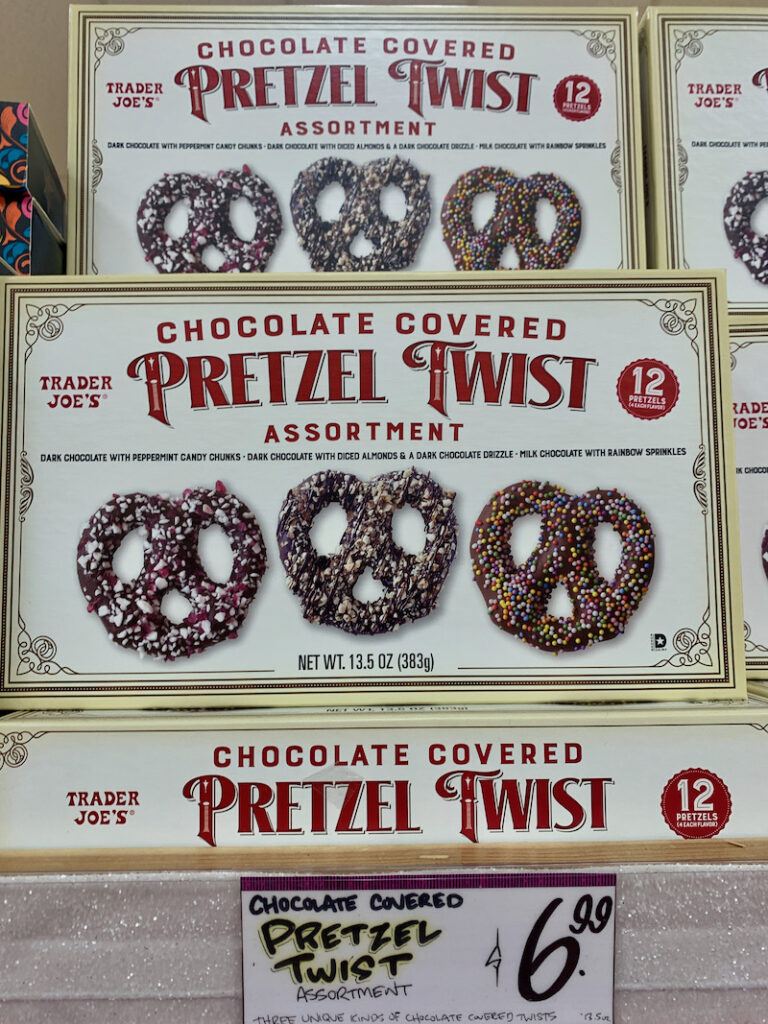 Trader joes holiday chocolate covered pretzel twist