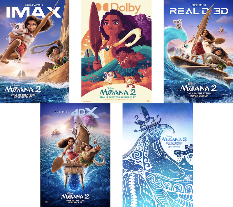 moana 2 posters