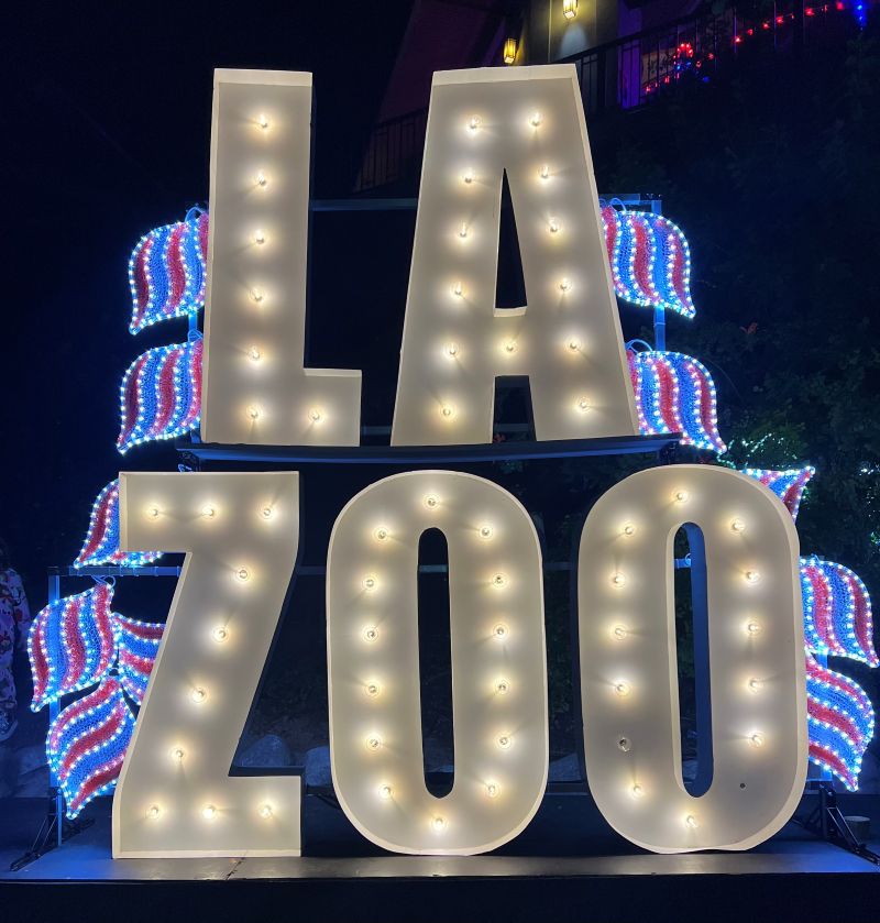 la zoo lights animals aglow 2024